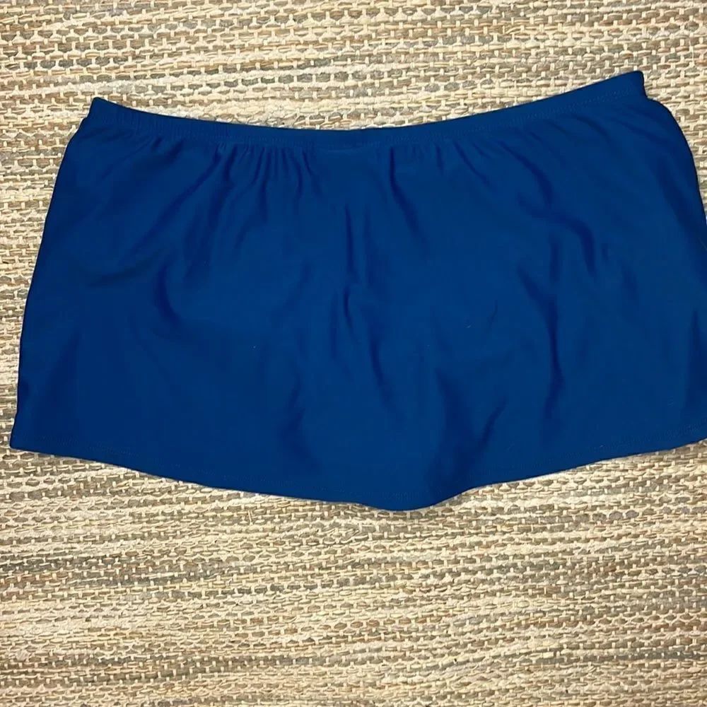 Ellen Tracy Blue Patterned Tankini Size 8 - Picture 11 of 14